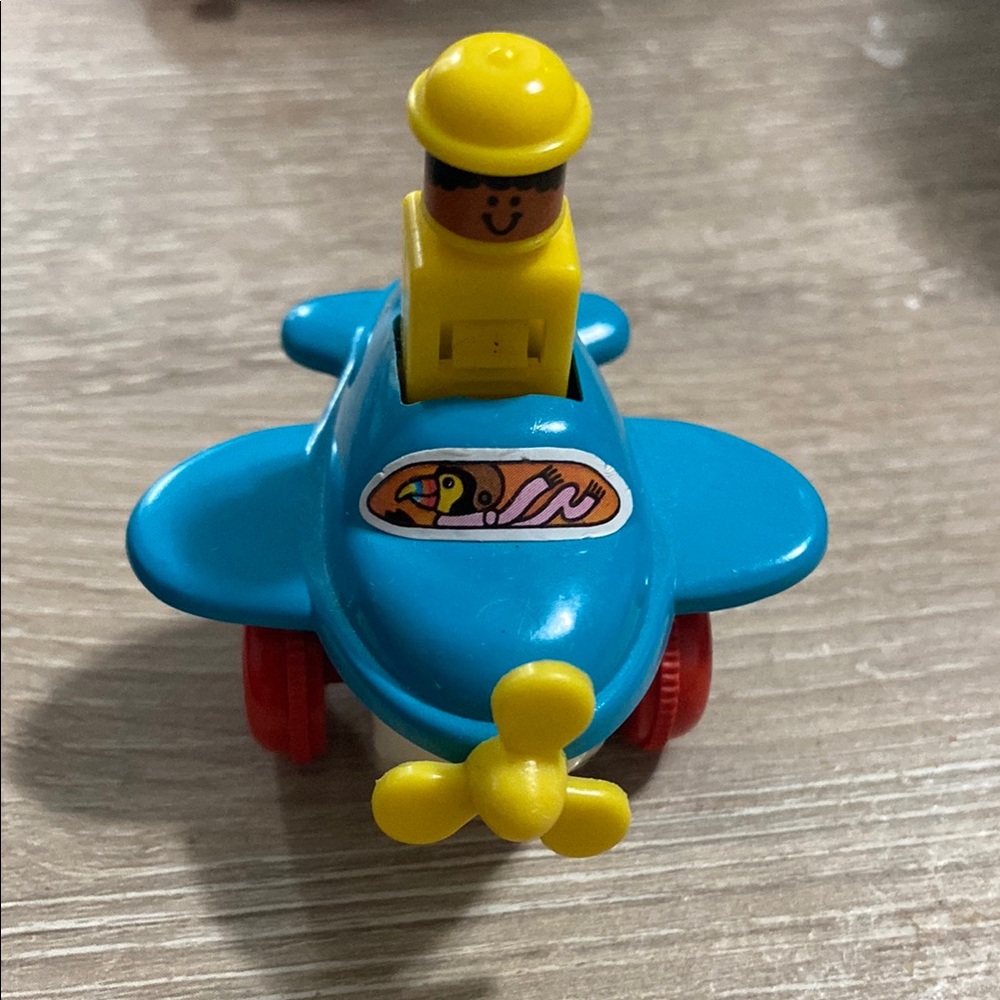 Vintage 1980s TOMY Push and Go Airplane